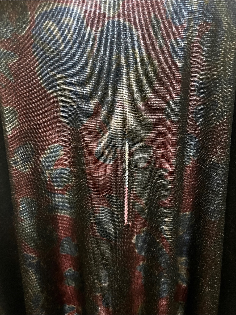 Natural Life Lisa Velvet Maxi Skirt - Red Blue Floral - Picture 9 of 12